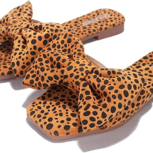 Leopard woman's flat sandals - Picture 3 of 5